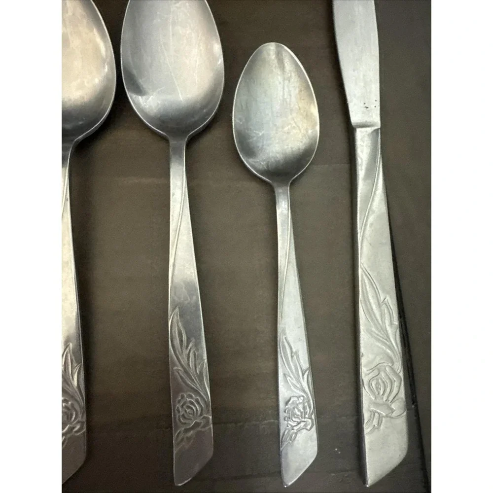 National Stainless NST12 Flatware Dinner Forks,Spoons Knives Japan Set Of 10